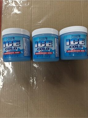 Personal Care ICE Cold Analgesic Gel 8oz-3pack